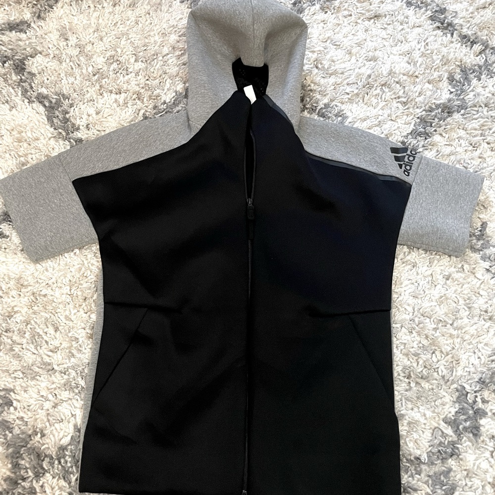 Short Sleeved Adidas Mens Water Repellent Hoodie